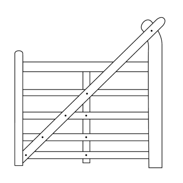 Yeoman Hardwood Gate 1.20m Right