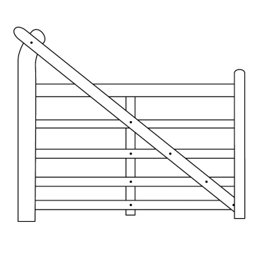 Yeoman Hardwood Gate 1.50m Left