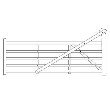 Yeoman Hardwood Gate 2.10m Right