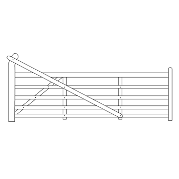 Yeoman Softwood Gate 2.40m Left