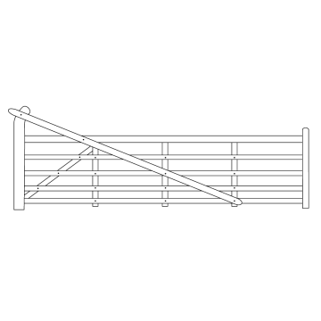 Yeoman Softwood Gate 3.30m Left