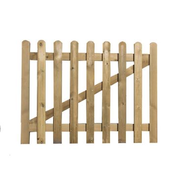 Round Top Pale Wooden Gate 0.9m x 0.9m