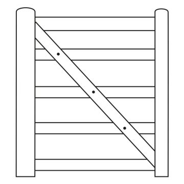 Universal Hardwood Gate 1.20m Left