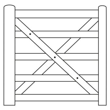 Universal Hardwood Gate 1.50m Left