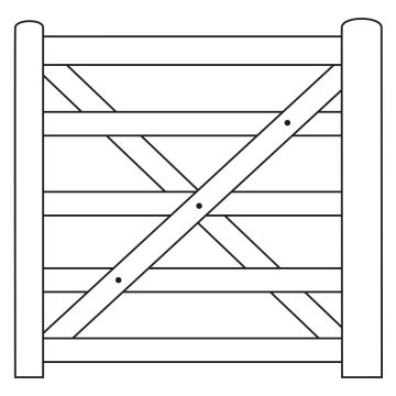 Universal Hardwood Gate 1.50m Right
