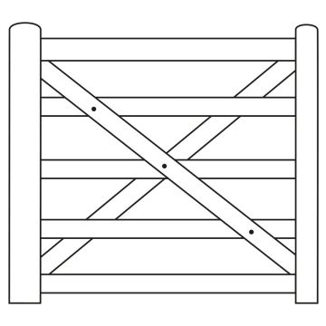 Universal Hardwood Gate 1.80m Left