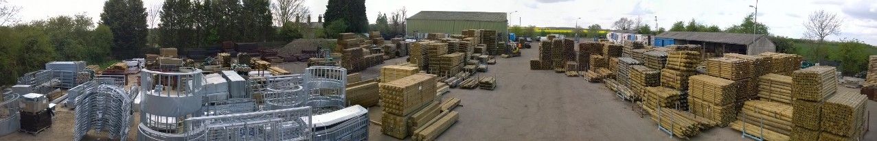 A McVeigh Parker depot stocked with fencing materials