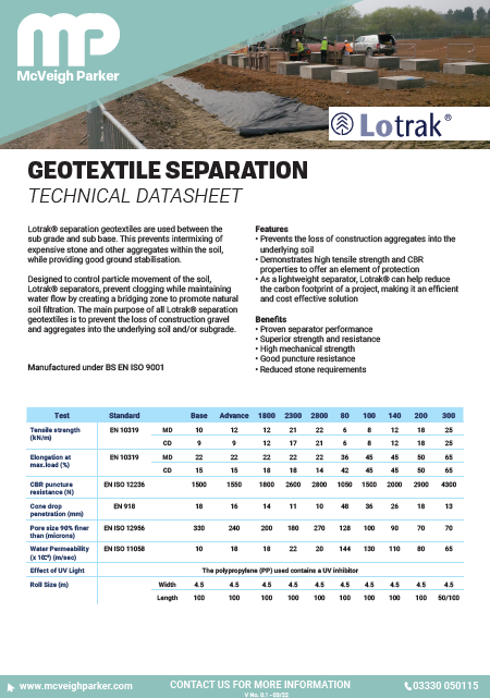 Geotextile Seperation
