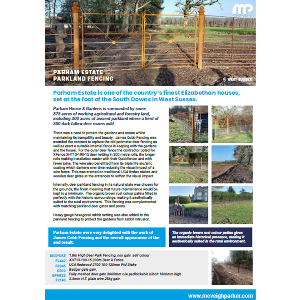 Parham Estate Parkland Fencing